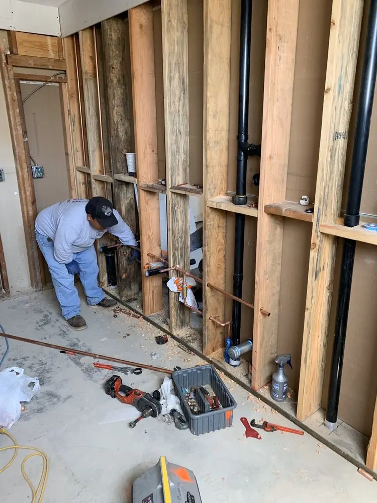 Commercial rough-in plumbing for Gas Line Repair in Woodley North